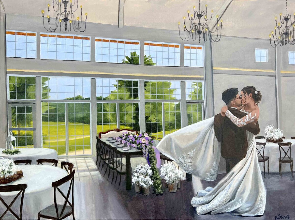 Willow Brooke Farm Red Wing Minnesota Live Wedding Painting