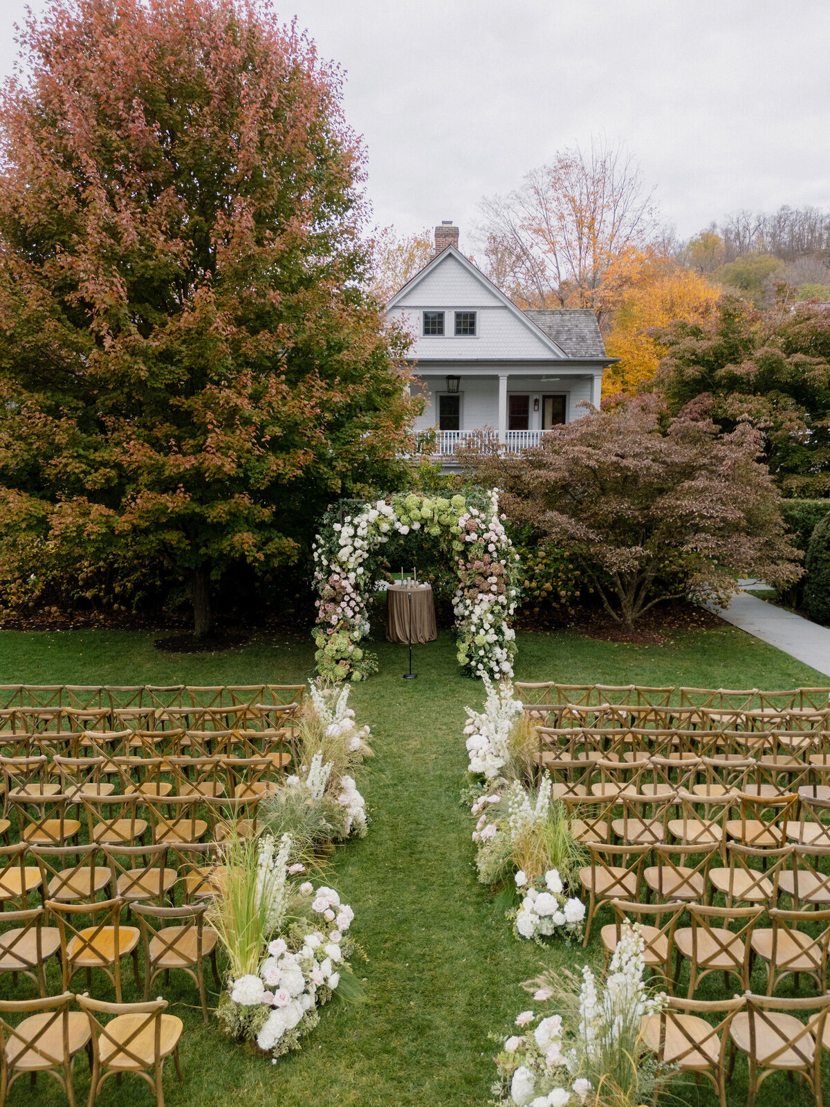 floral-wedding-ceremony-aisle-valley-rock-inn-ny