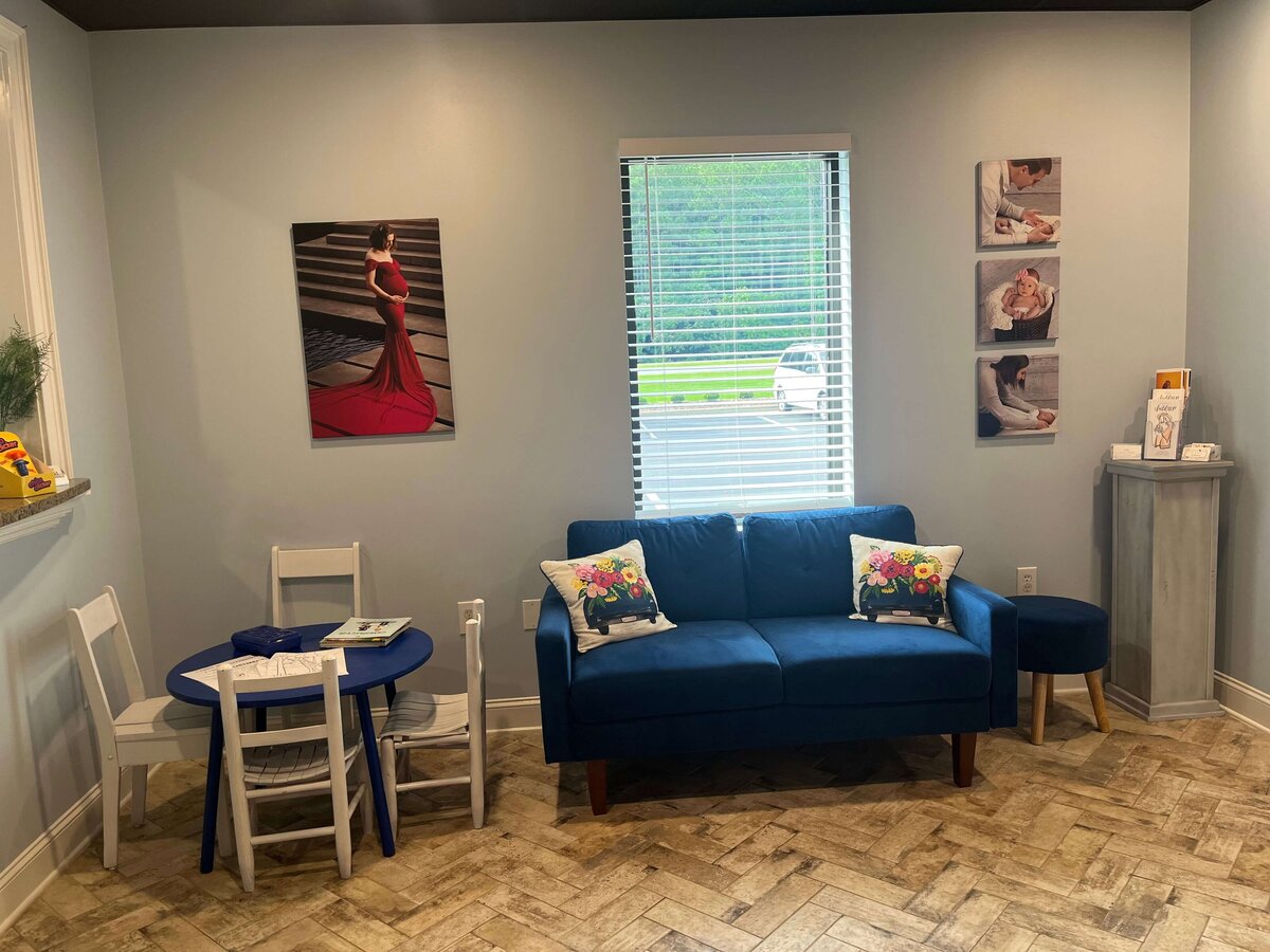 waiting area Family Centered Pediatric & Prenatal Chiropractic Care In Madison AL