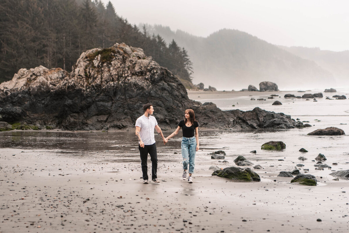 Couples photoshoot on Whaleshead Beach