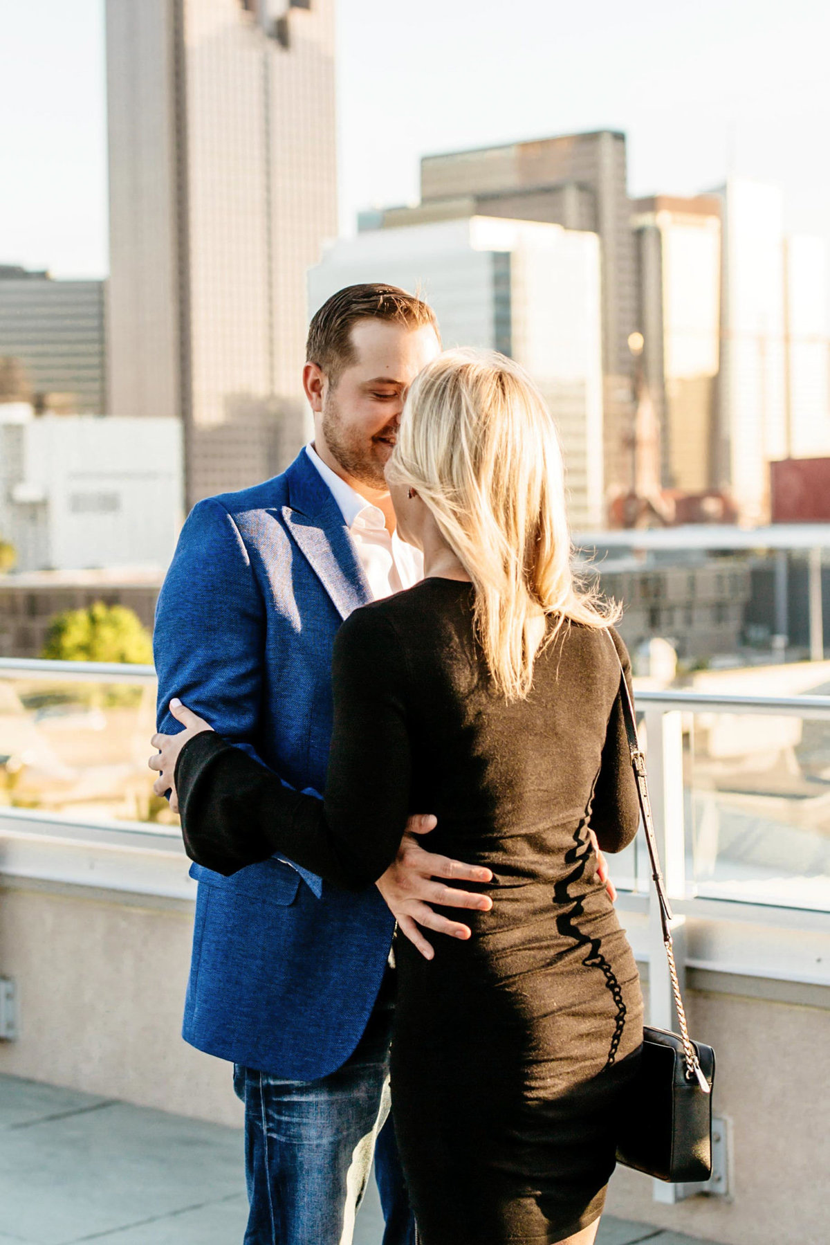 Eric & Megan - Downtown Dallas Rooftop Proposal & Engagement Session-16