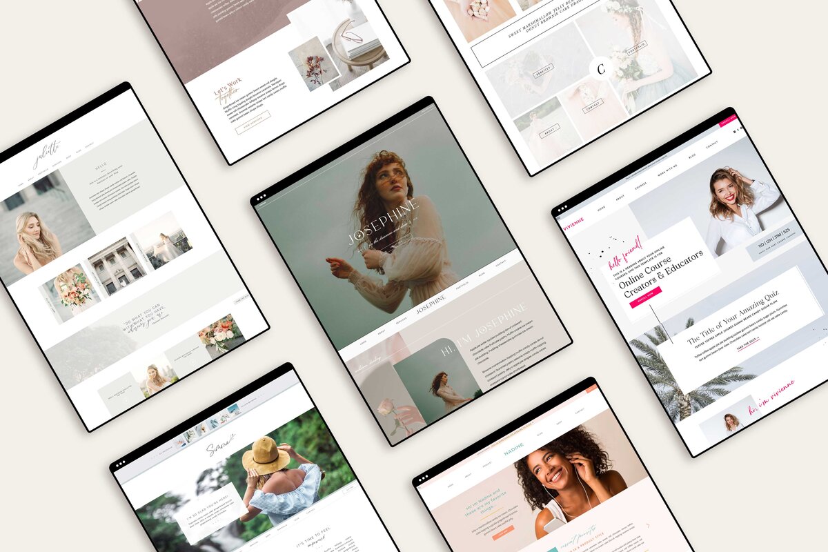 Showit Websites for Creatives & Coaches | Templates on Ipads