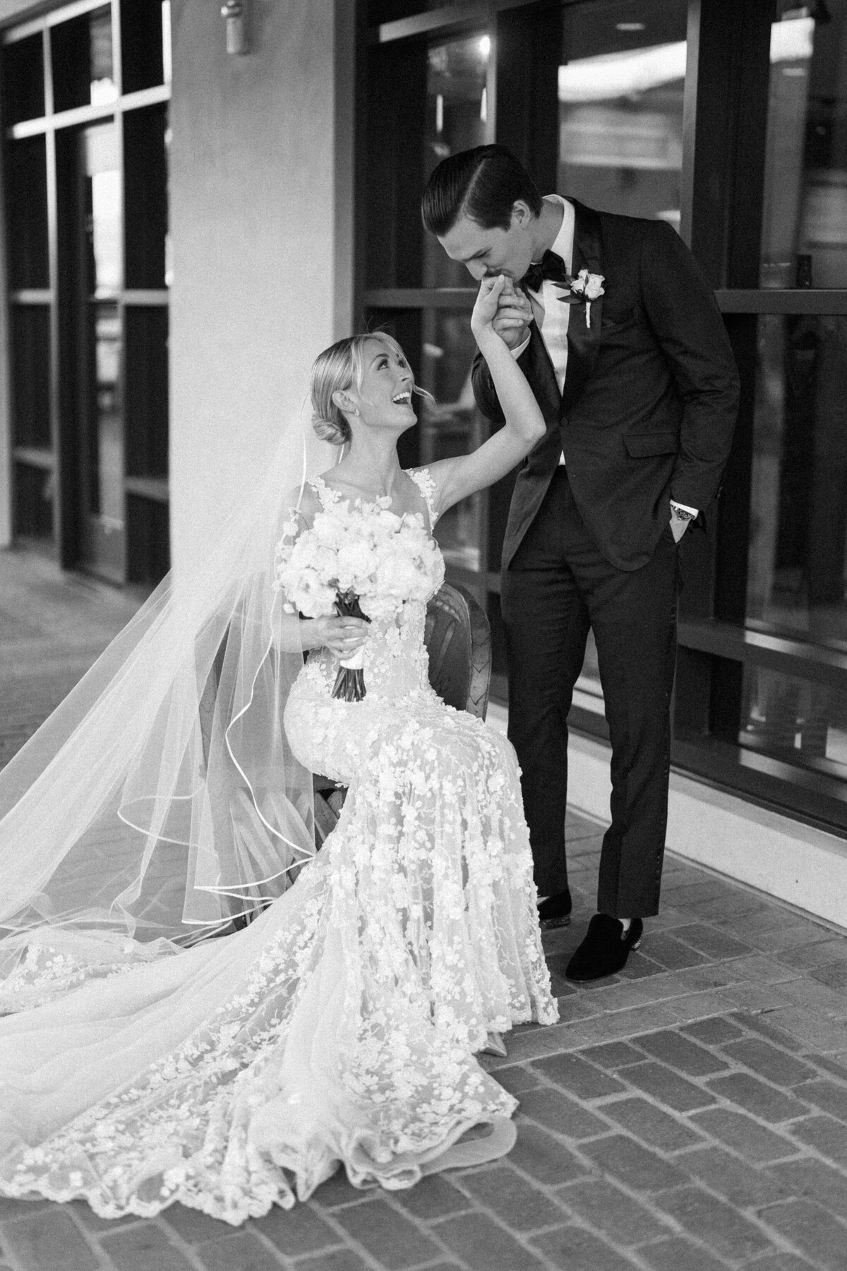 Wedding reception at Hotel Drover for a destination wedding in Dallas