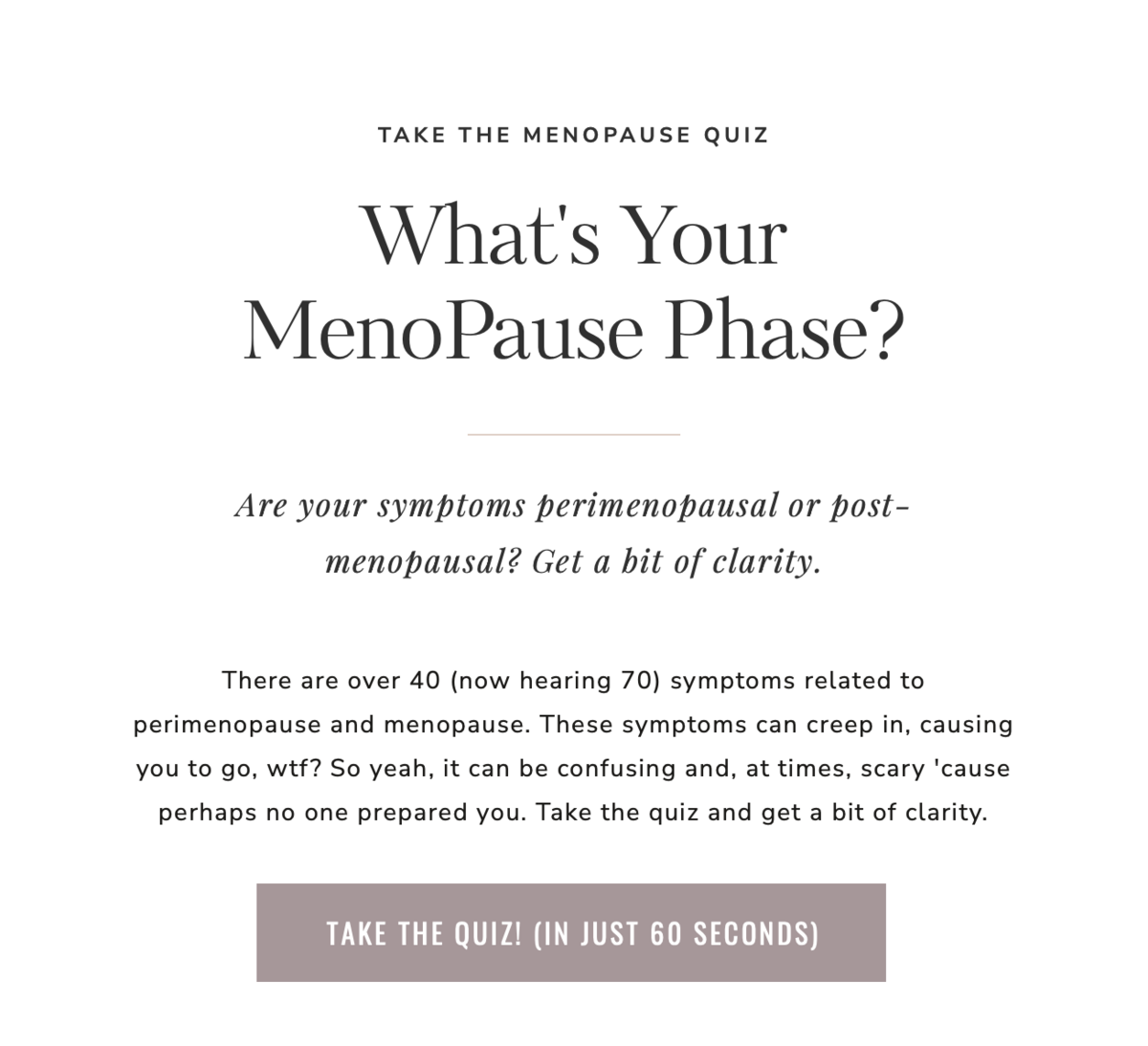 The Menopause Quiz