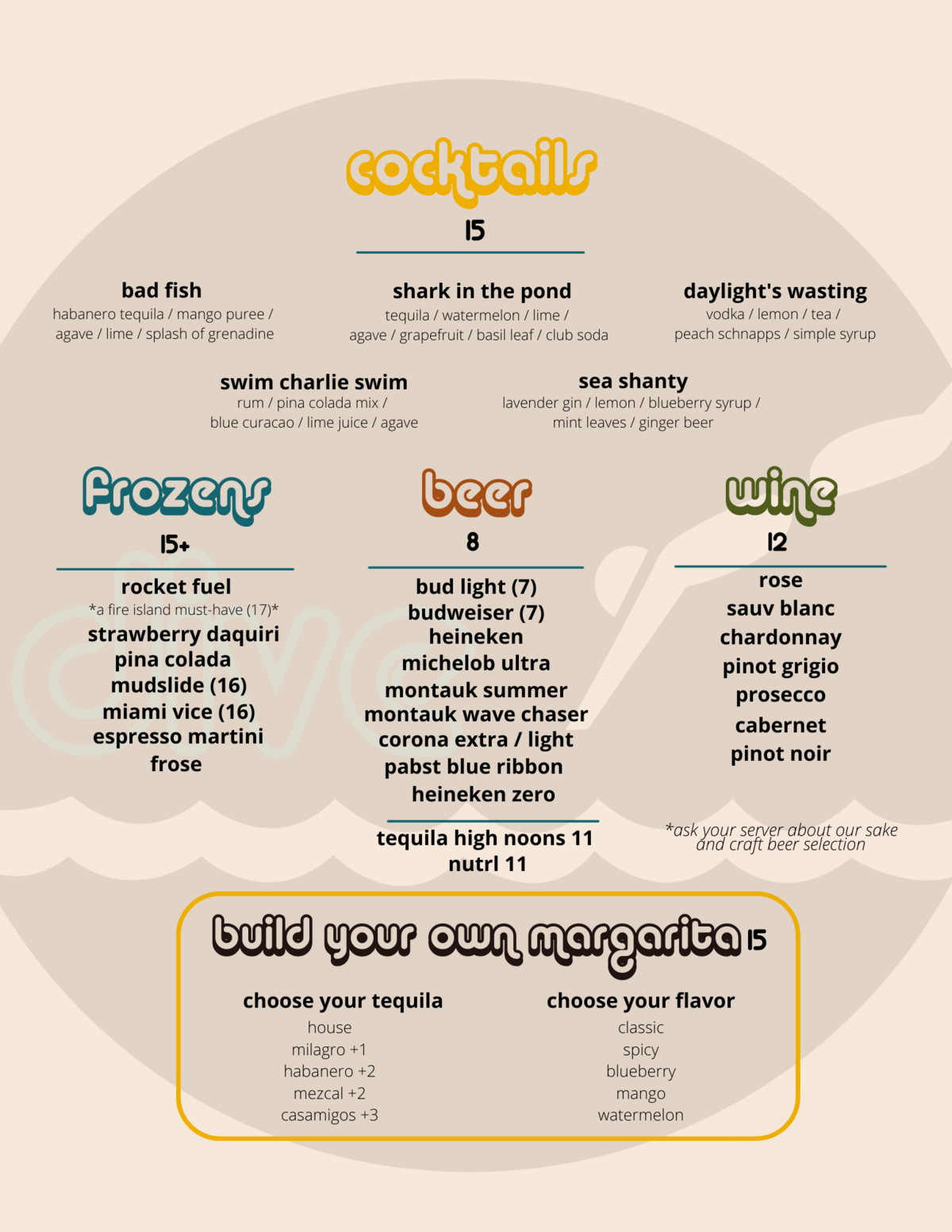 Menus Dive Kismet, Fire Island