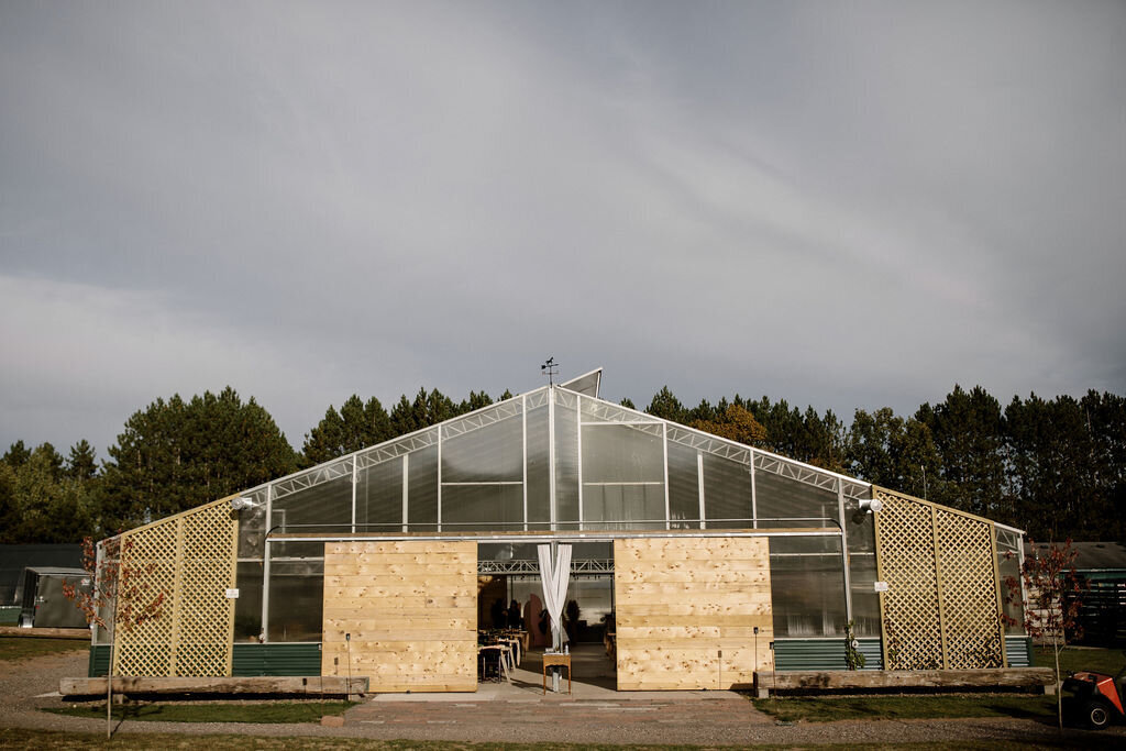 Having clear walls for an outdoor wedding venue works both ways, you can see inside as well.
