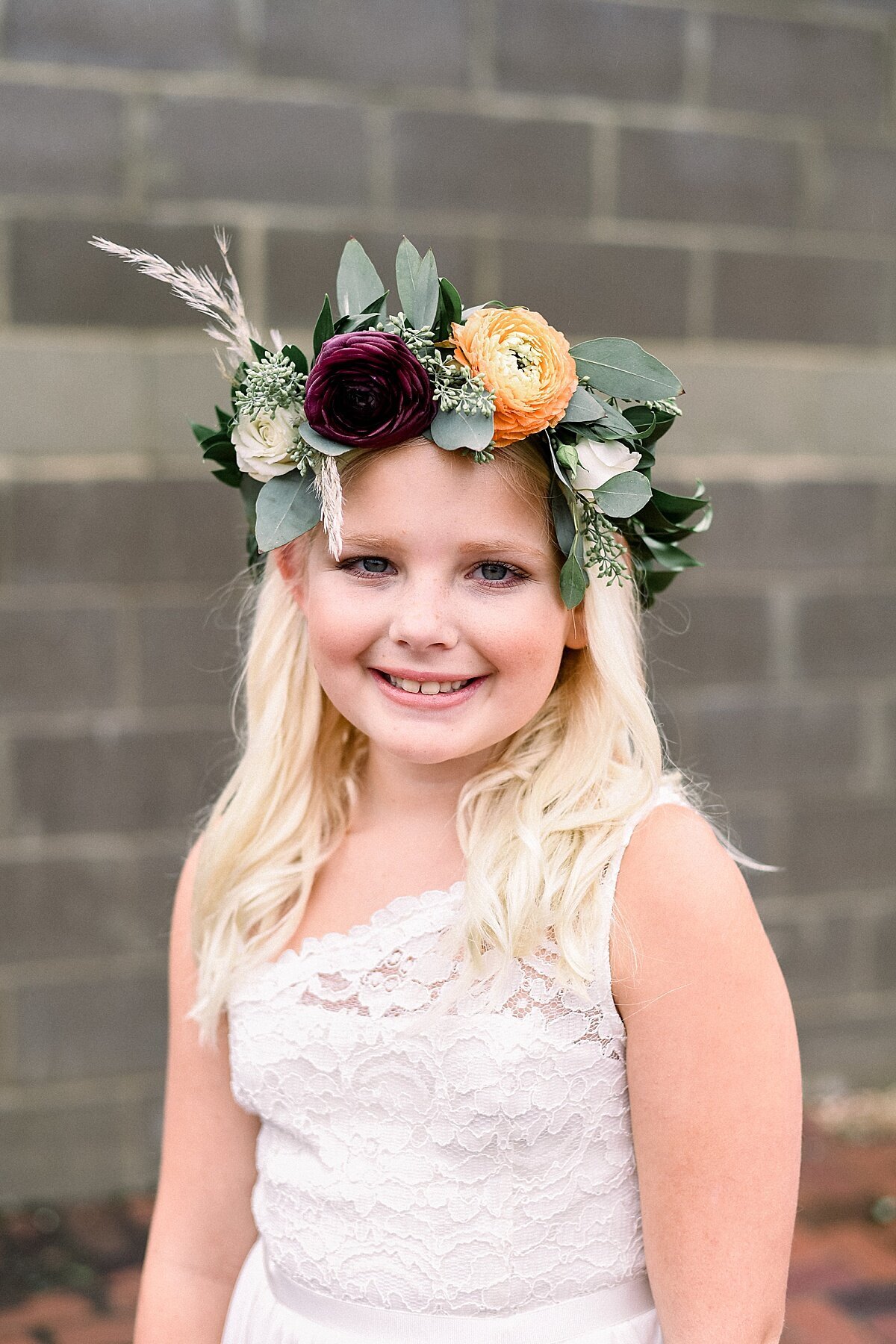 Flower girl crown by Dallas Fort Worth Wedding Florist, Vella Nest Floral Design