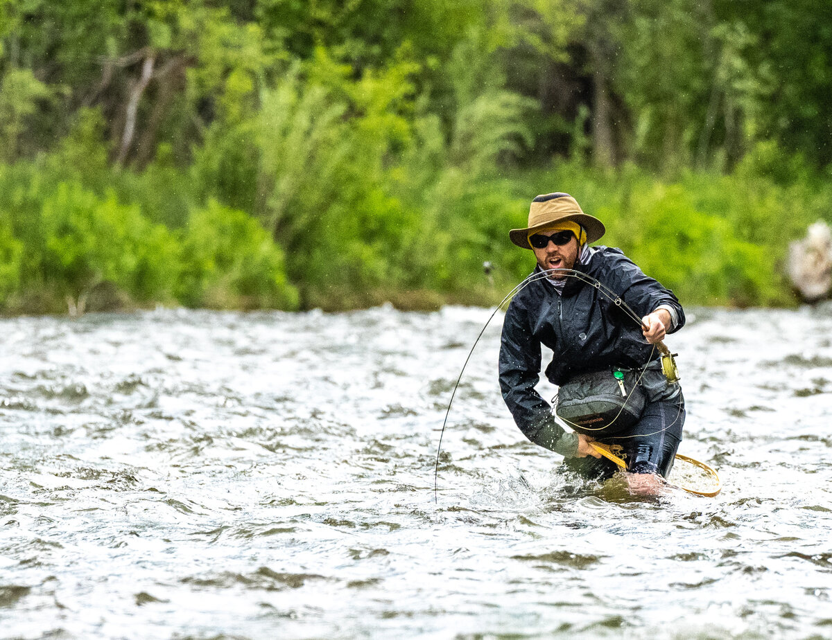 Chris fly fishing