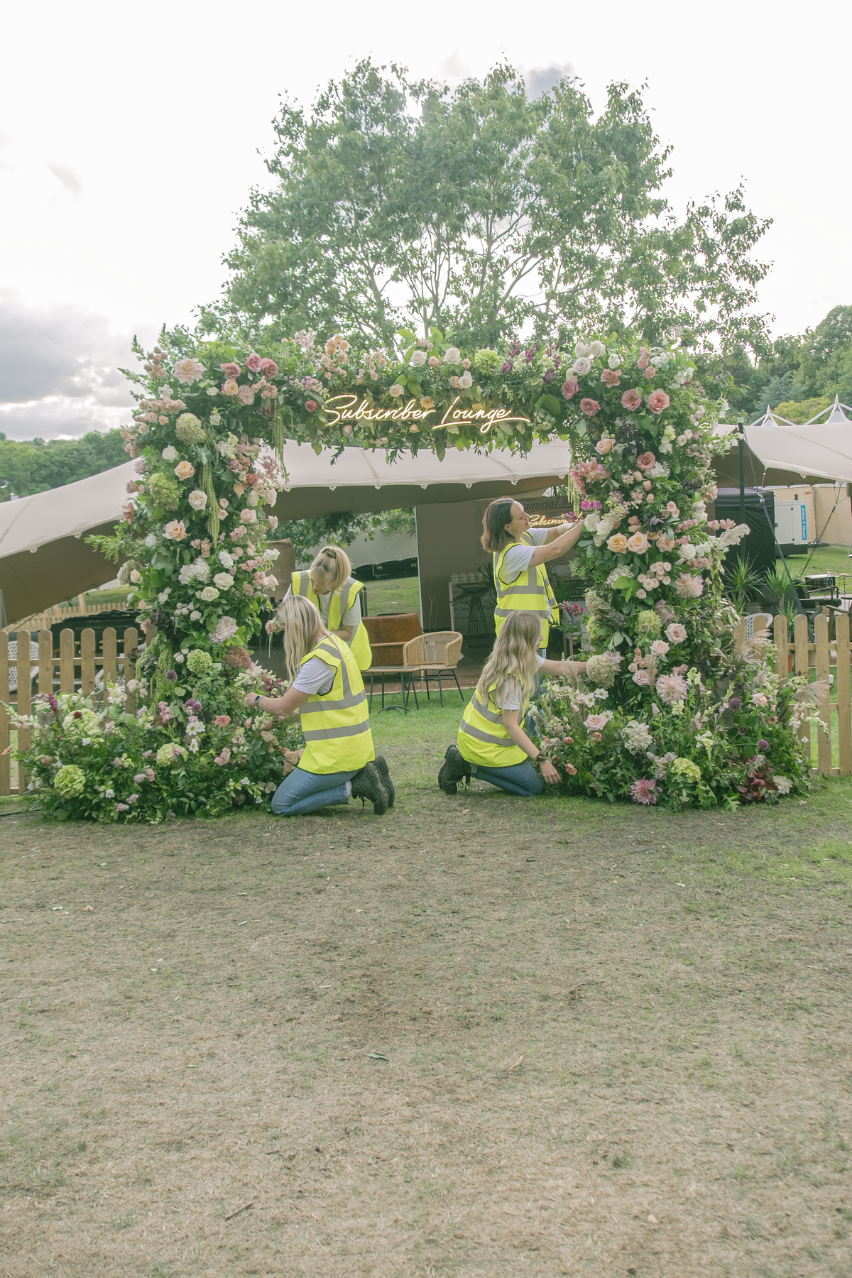 Floral arch created for the financial times annual festival