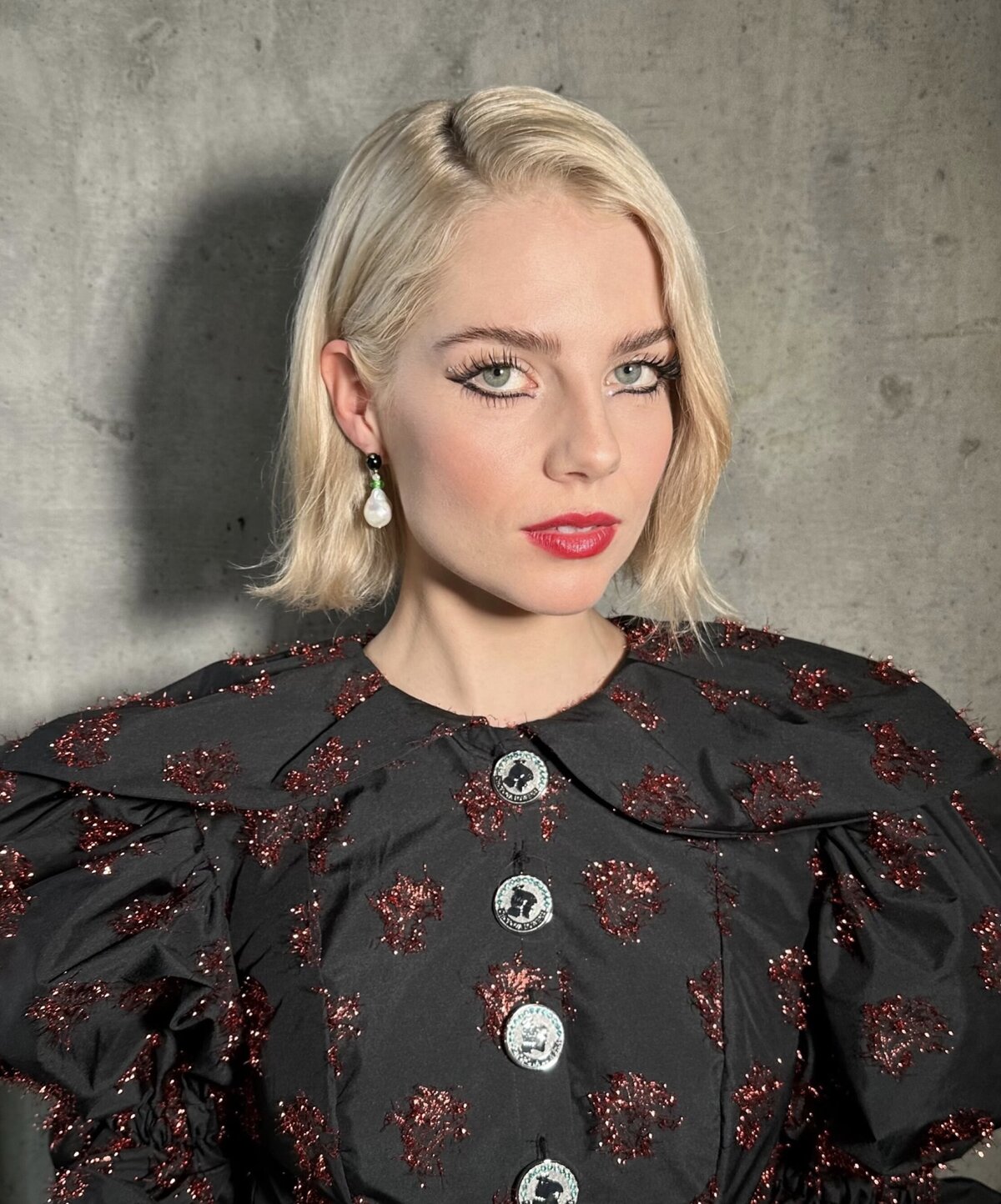 Lucy Boynton Red Lip