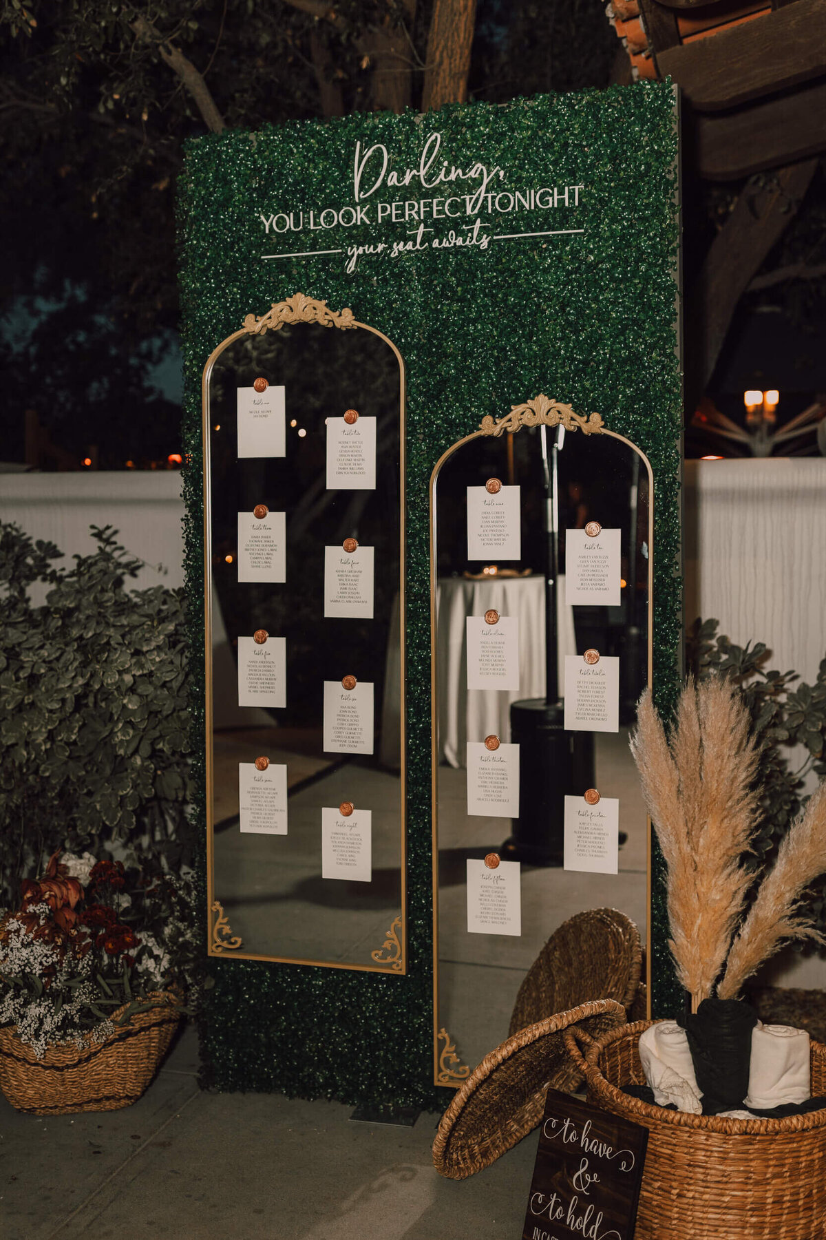 outdoor wedding reception decor arizona 5