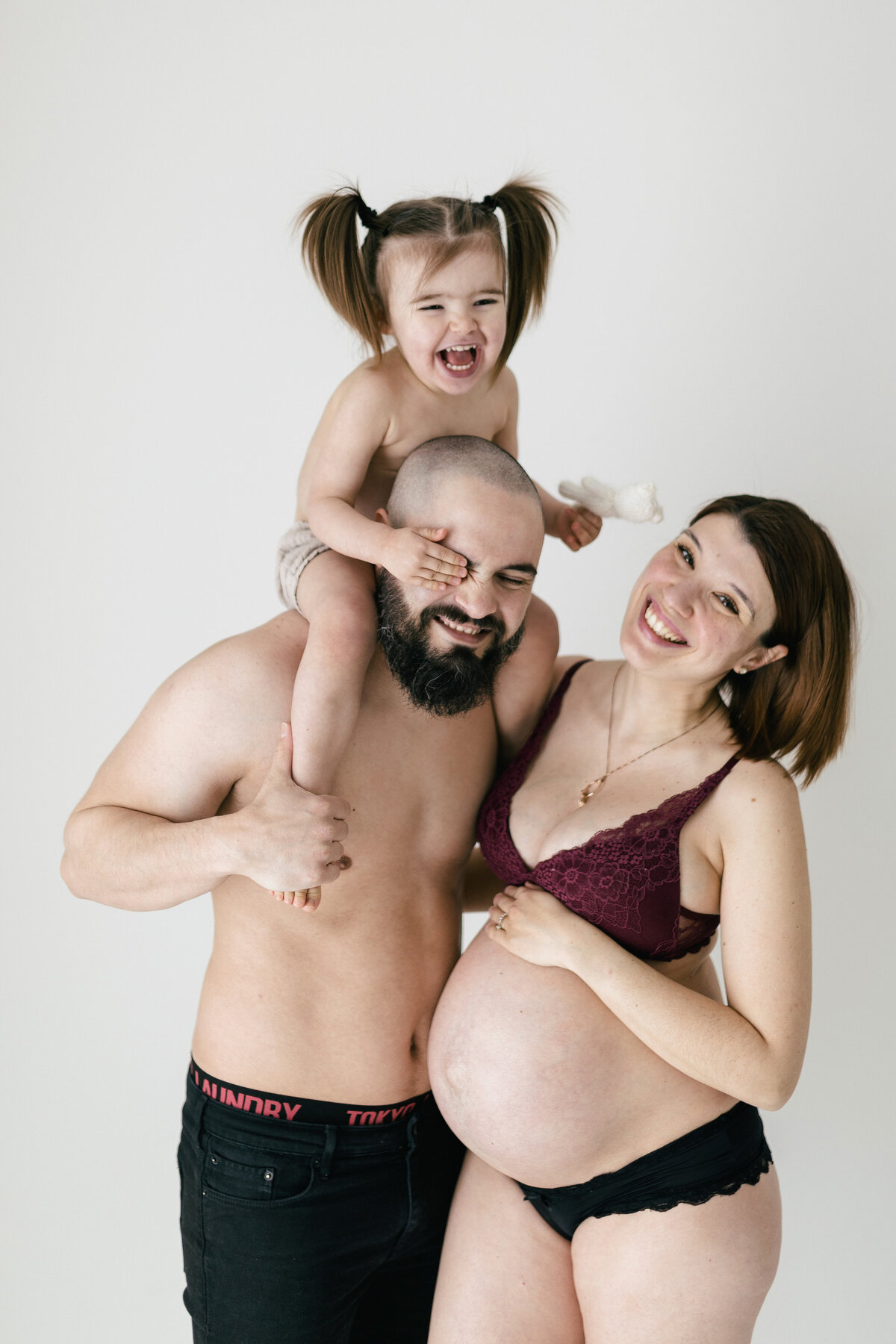 Maternity bump family photoshoot