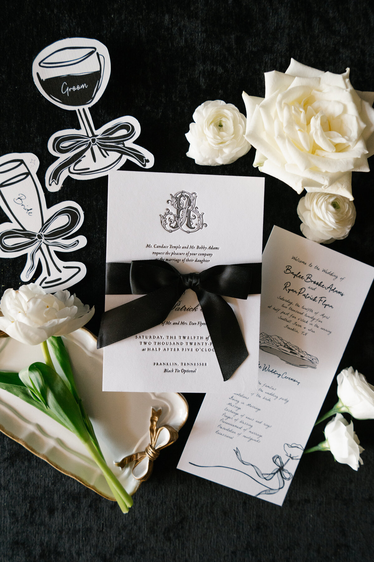 7 Classic black tie Southall Farm & Inn wedding_Fete Nashville Luxury Weddings