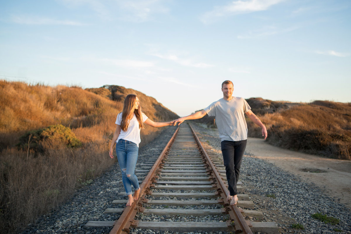 Shark Fin Cove Beach in Davenport California Engagement Photography