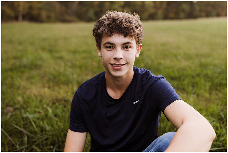 Senior boy in a natural setting