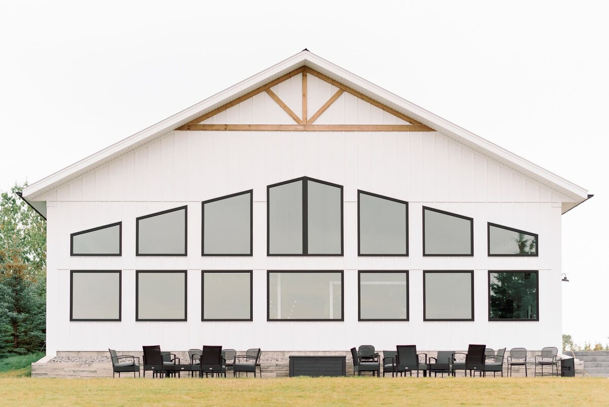 Tin Roof Event Centre, a modern wedding venue in Lacombe, Alberta, featured on the Brontë Bride Vendor Guide.