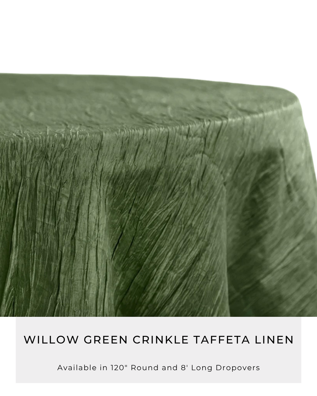 Willow Green Crinkle Taffeta Linen