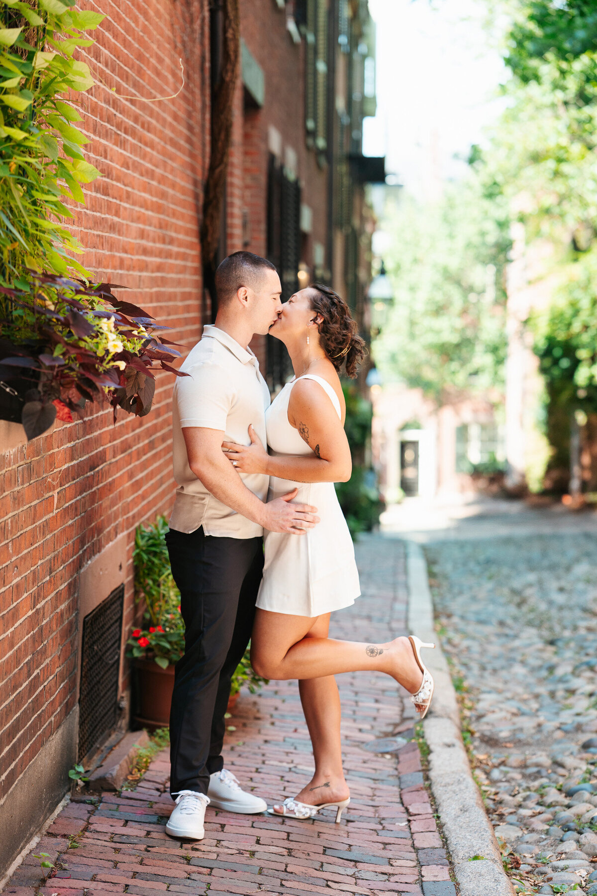 Romantic Boston engagement photography featuring emotional, editorial-style couple portraits.