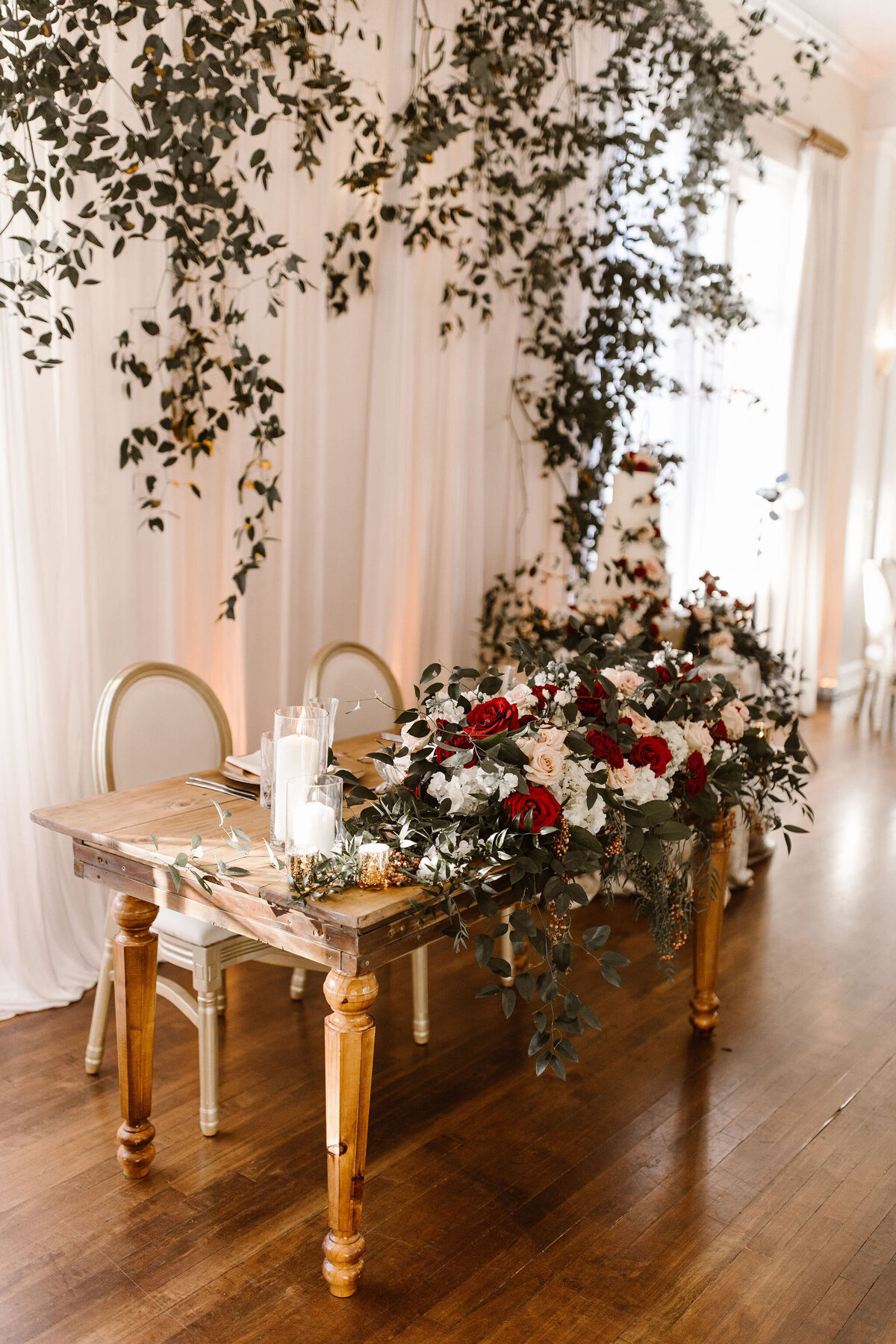 25 - Orlo House Ballroom Wedding Sweetheart Table - Tampa Bay Wedding Planner