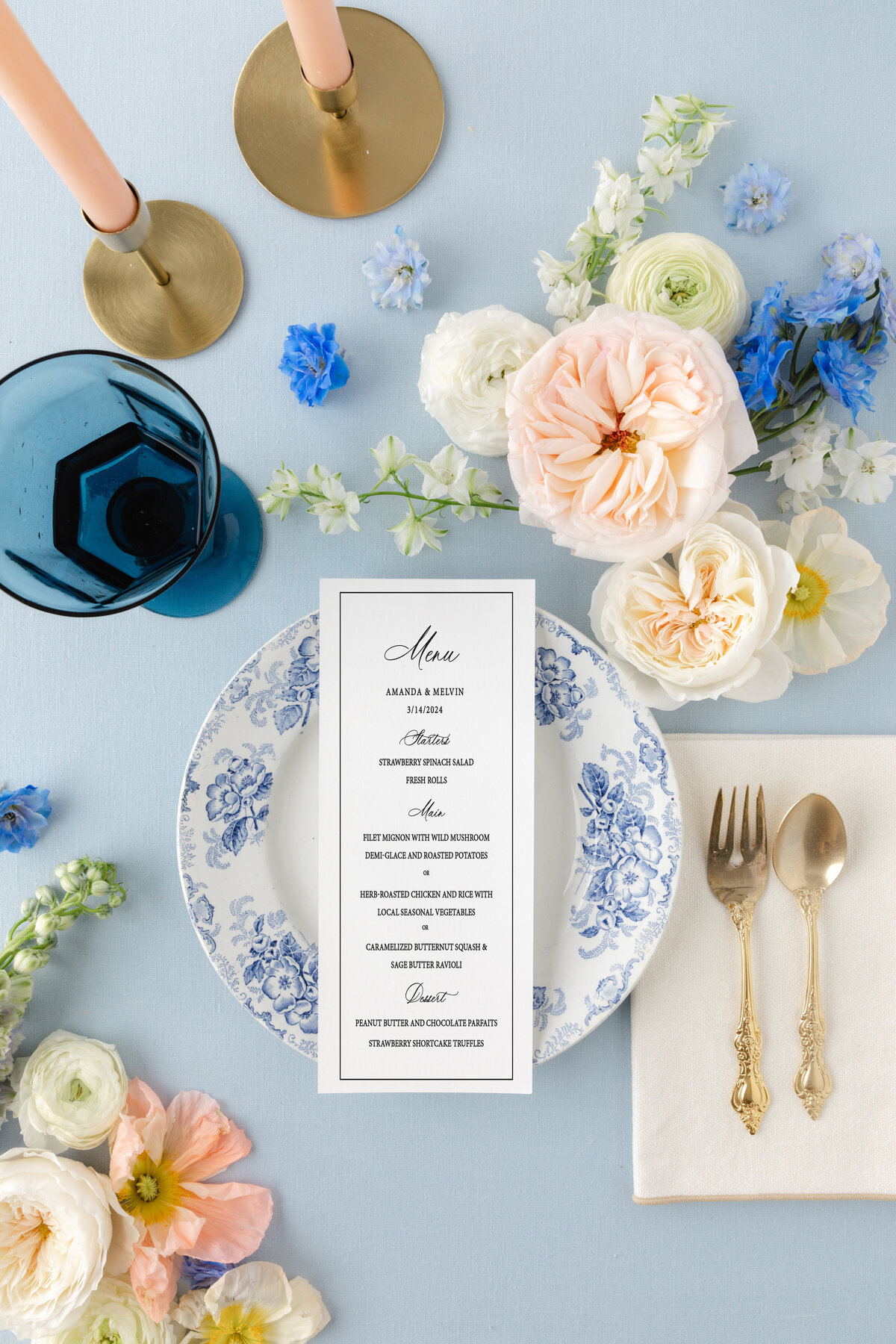 basic menu with styled stock for IG 