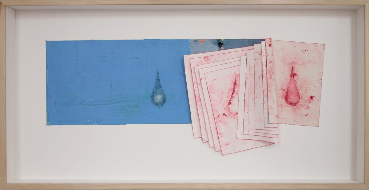 Blueprint for a Drop, 2008 Oil and pigment on paper 61 x 119 cm_11zon