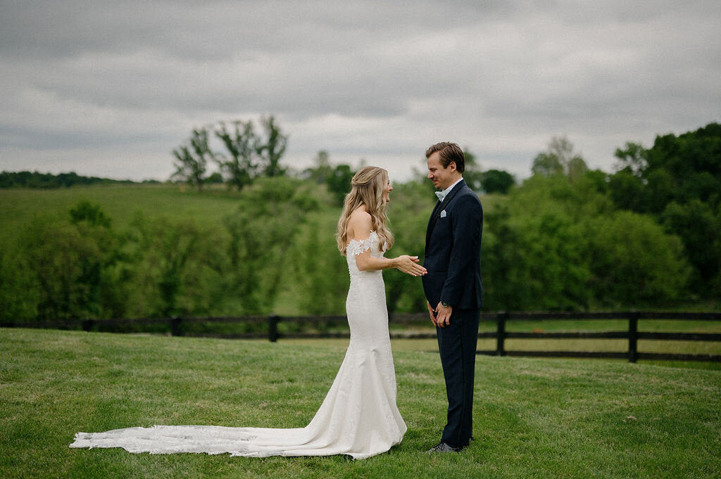Wedding moments of bride and groom