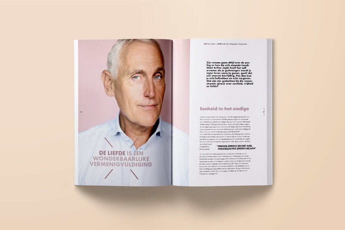 Jubileum magazine Get Out! ontwikkelt de Remonstranten. Begeleiding, productie, redactie en ontwerp magazine door Bladkamer.