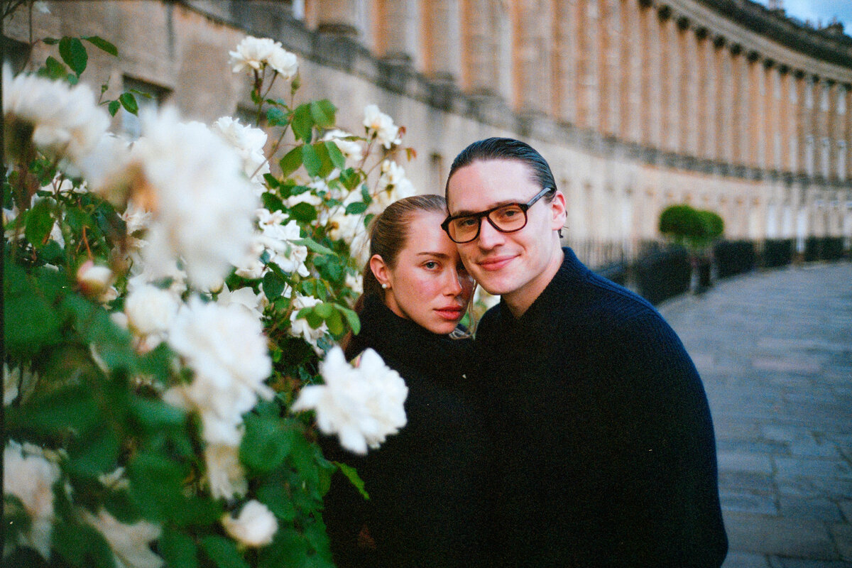 Analogue couple portrait session in Bath