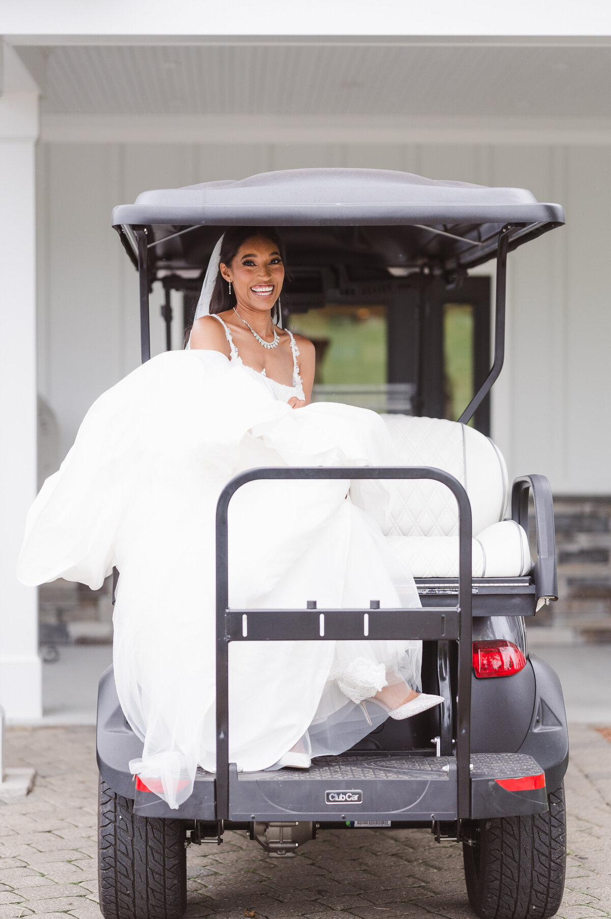 Skyview golf club nj wedding photo of golf cart