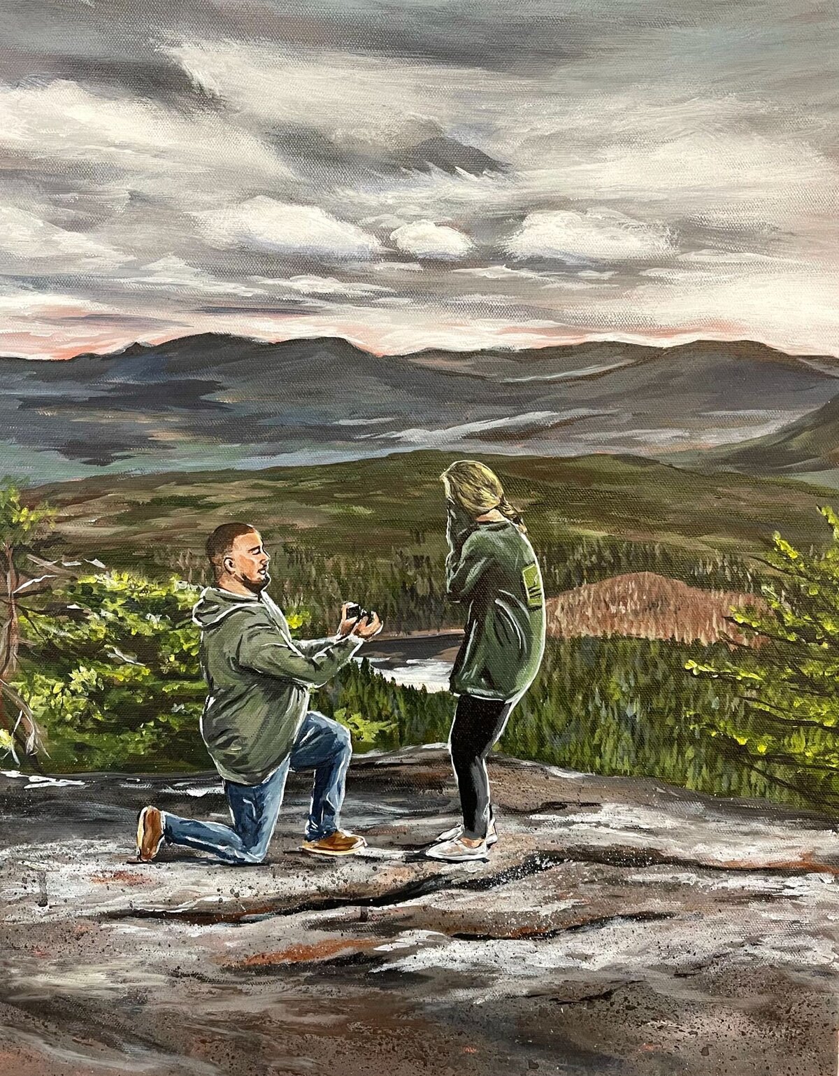 Mountain proposal painting commission