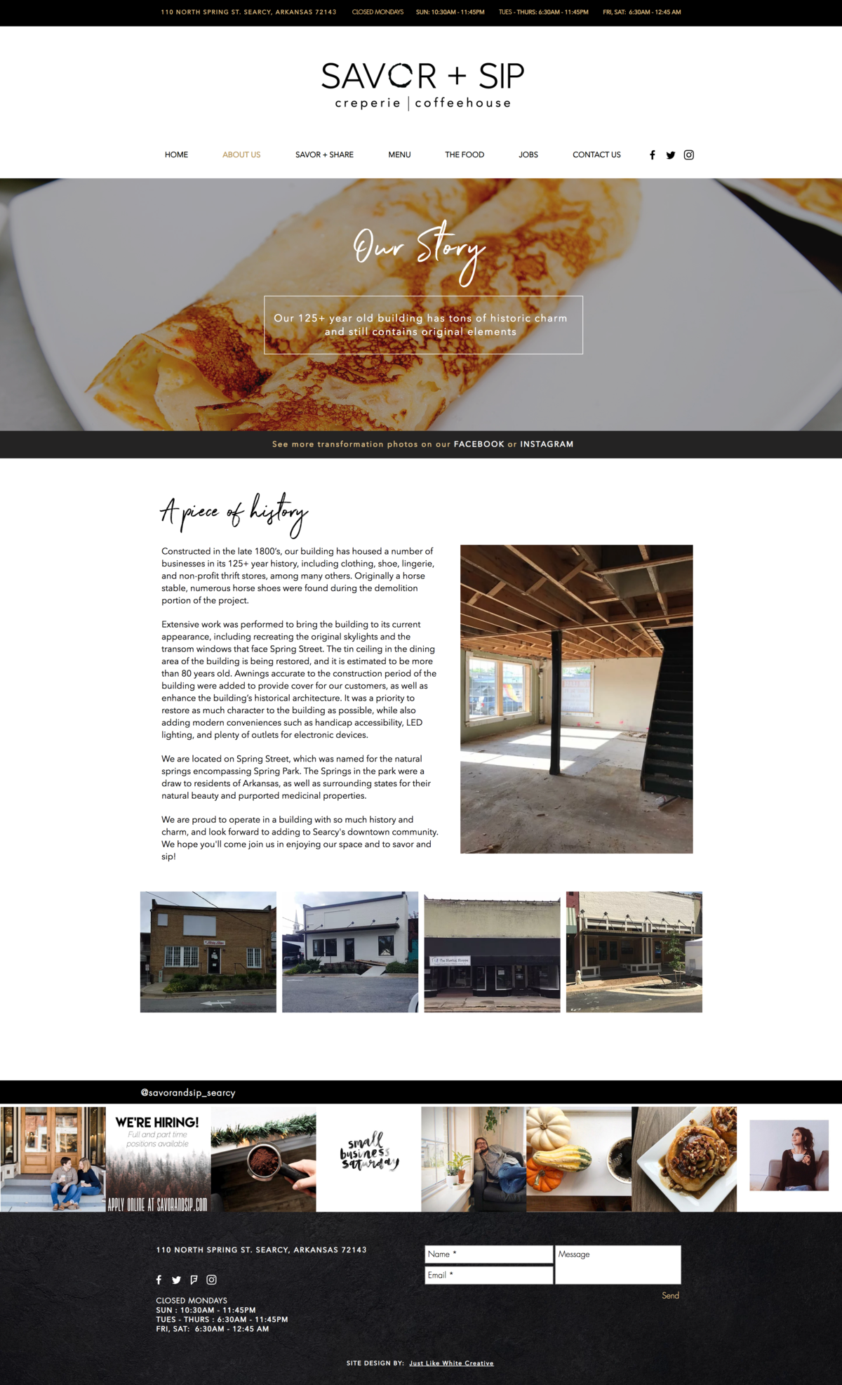Design of coffee house and cafe website