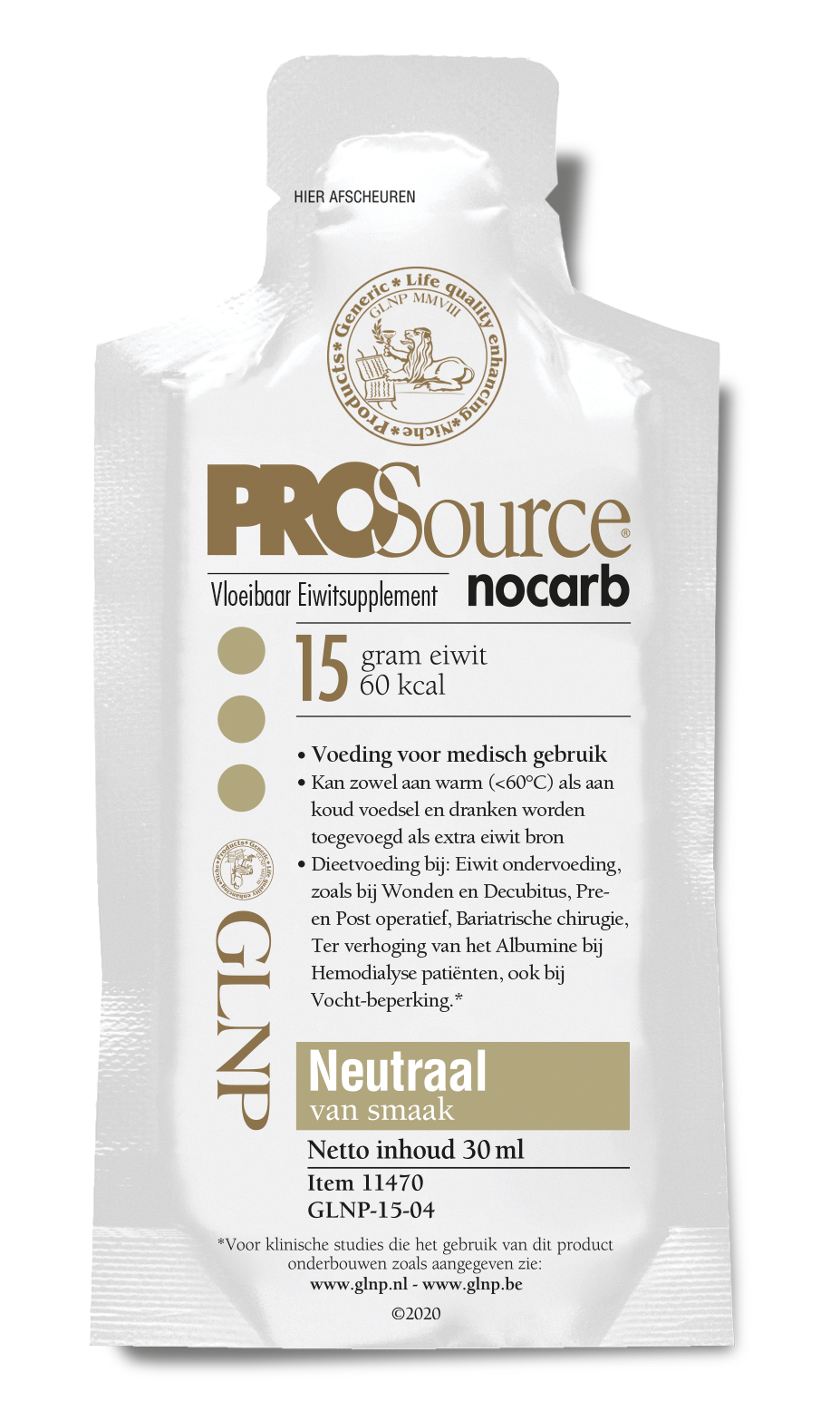 prosource nocarb sachet neutraal 2020 leeg