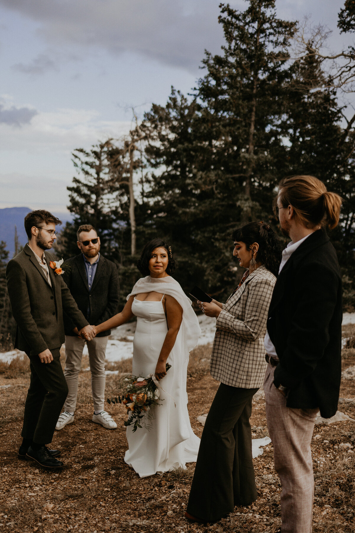 intimate elopement on top of the Sandia Mountains in Albuquerque