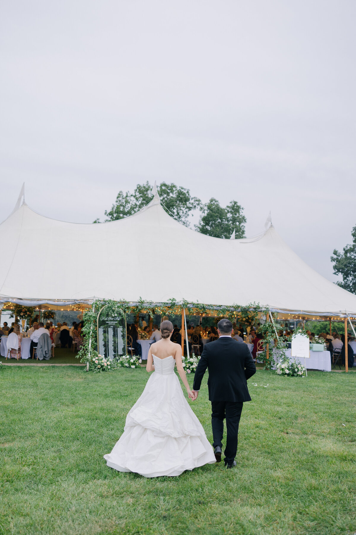 tented wedding reception in Connecticut