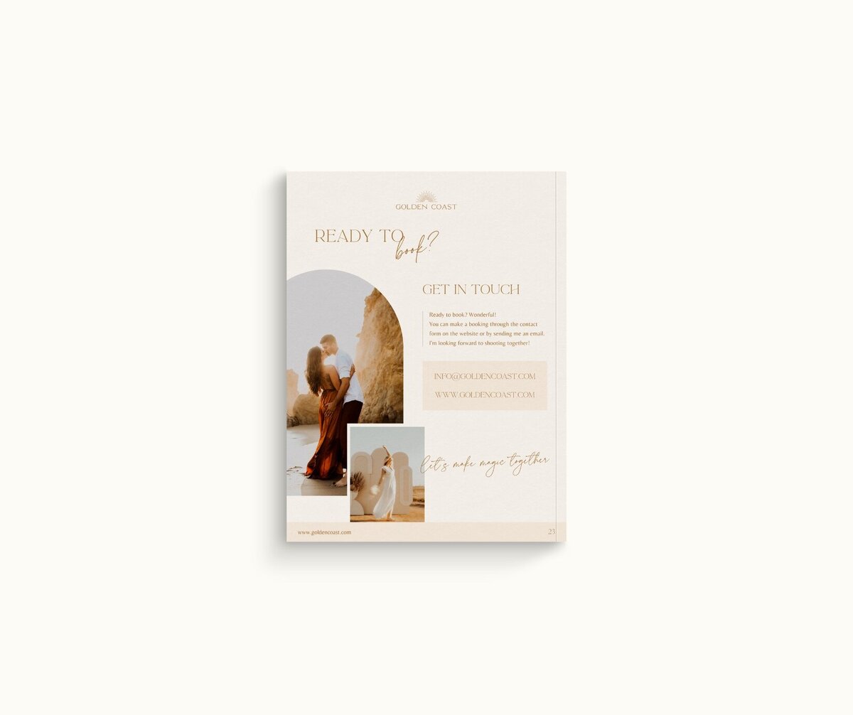 Boho pricing guide template for photographers Golden Coast 14