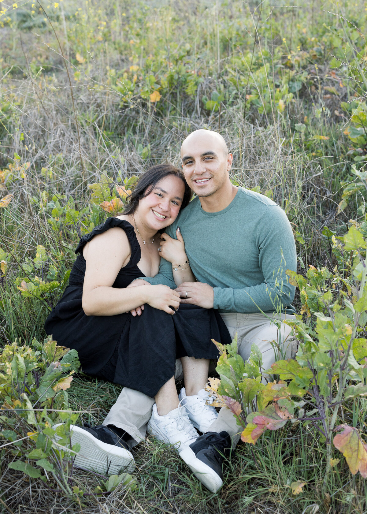 couple photo in flower field