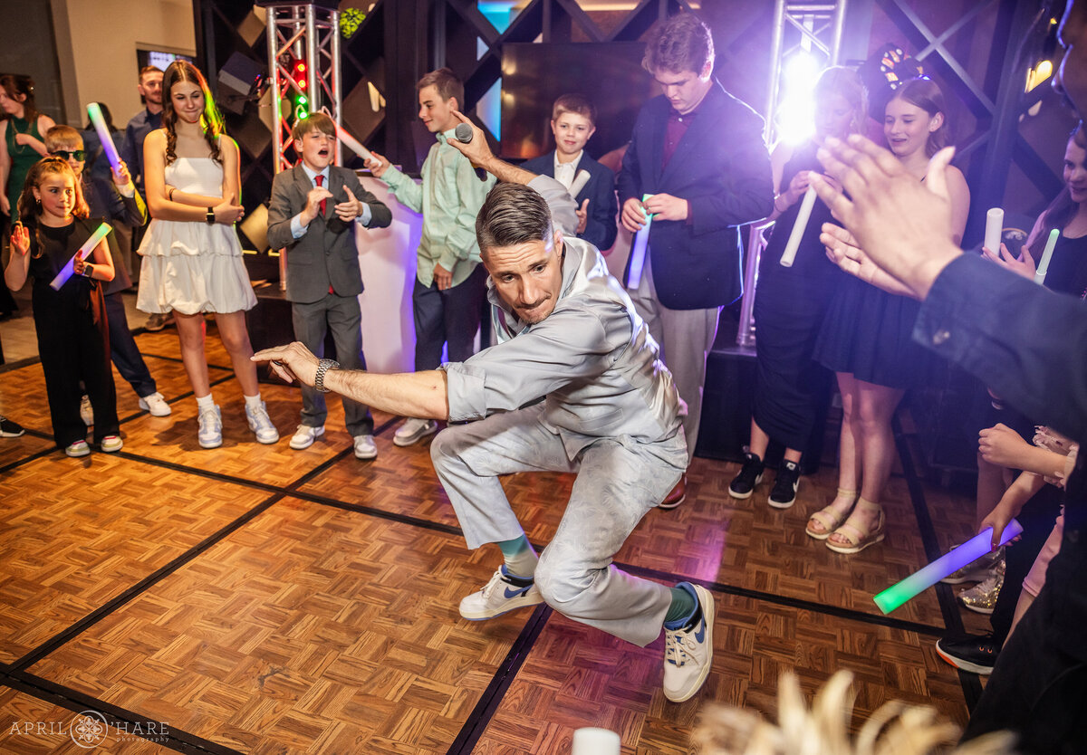 Dance Floor Party Photo at a Jewish Bar Mitzvah Party in Colorado