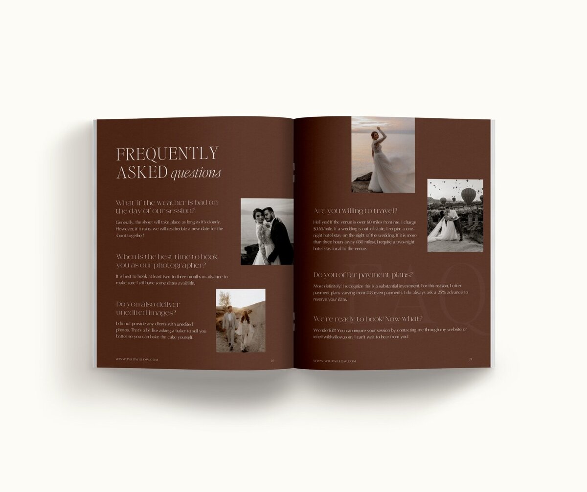 Classy Showit template for photographers Wild Willow 12