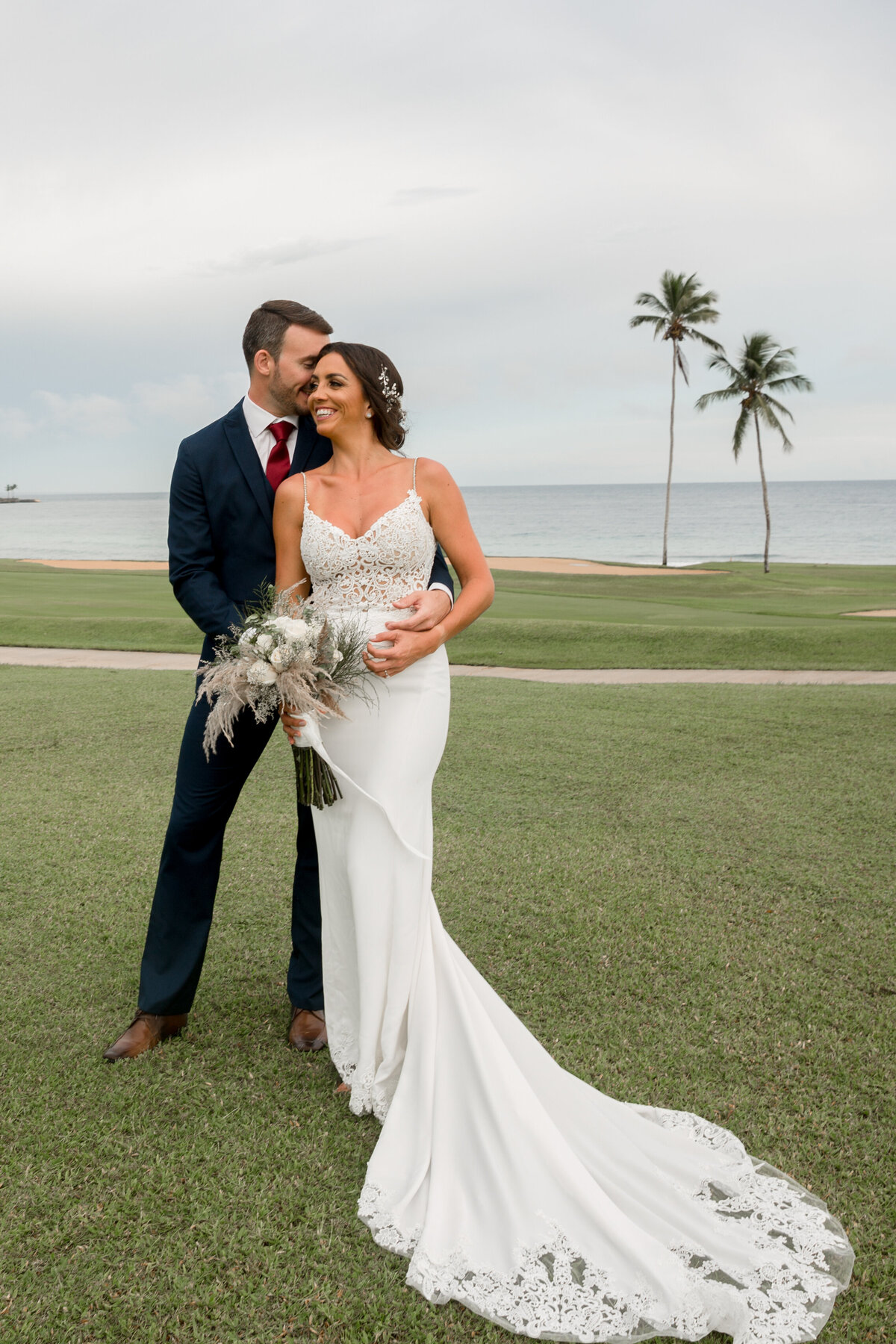 bride and groom at destination wedding
