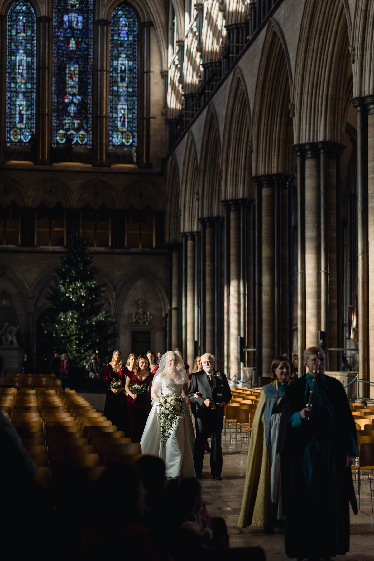 Wedding ceremony at Salisbury Cathedral