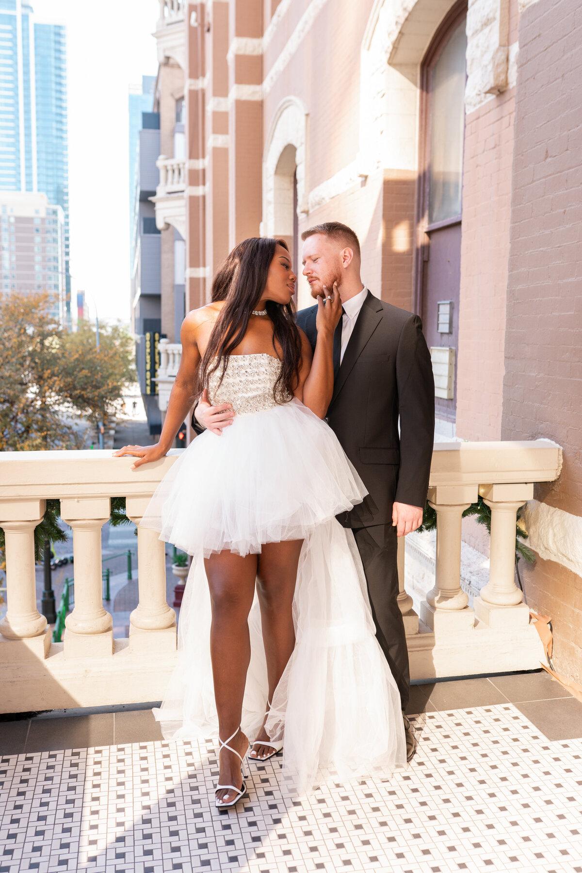 Engagement Session in Downtown Austin Texas at the Driskill Hotel