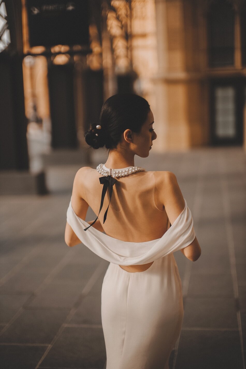 Pre-wedding photoshoot. The Londoner, Macau. Reem Acra - Breakfast at Tiffany’s.