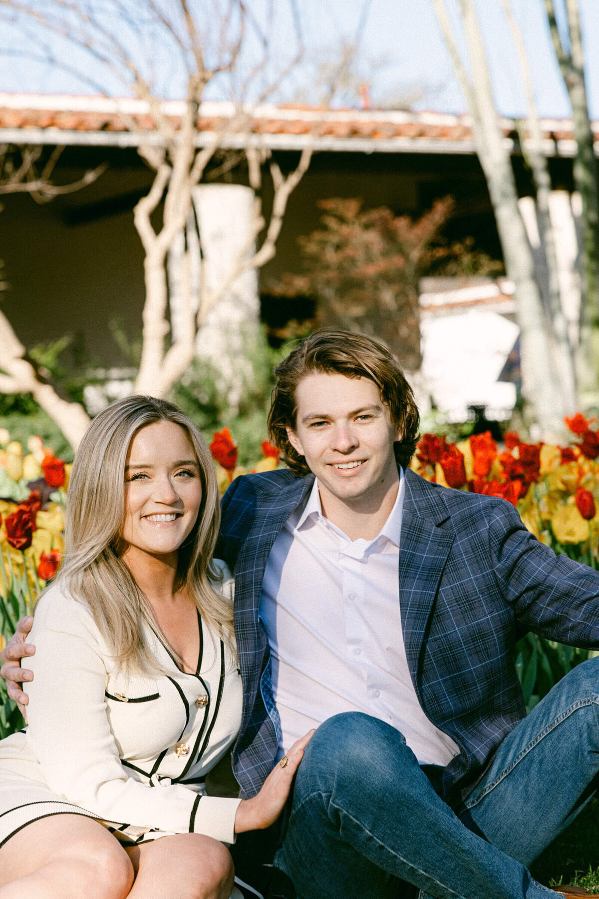 A wedding engagement photo session in Dallas Texas