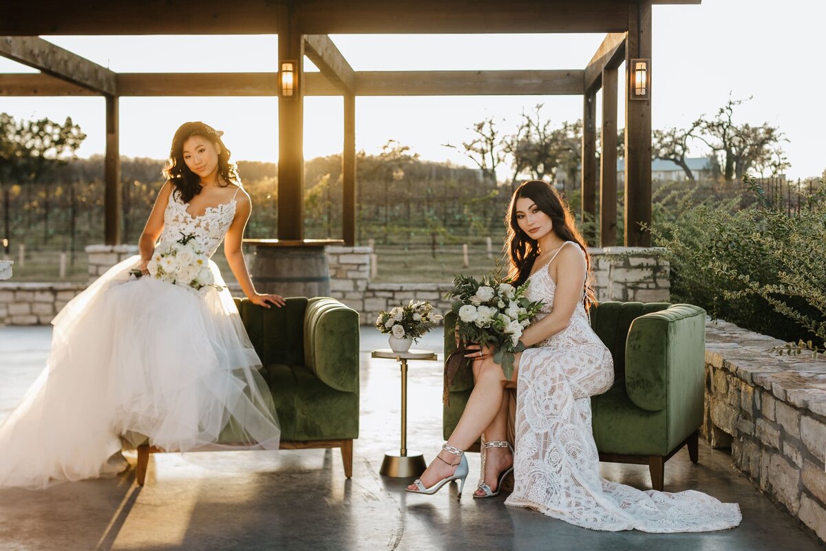 Bride at Jacob Well Vineyard wedding venue in Texas