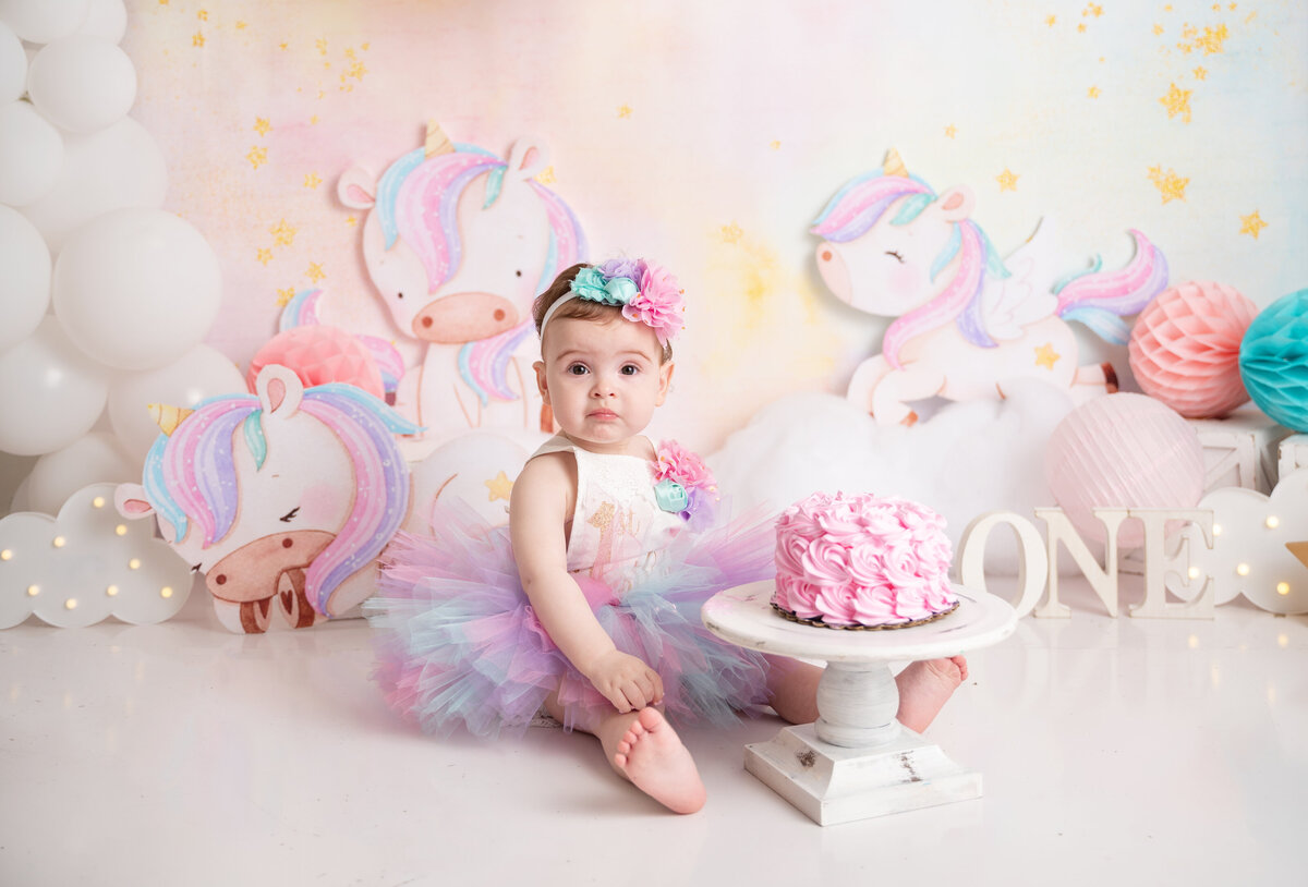 unicorn cake smash pictures