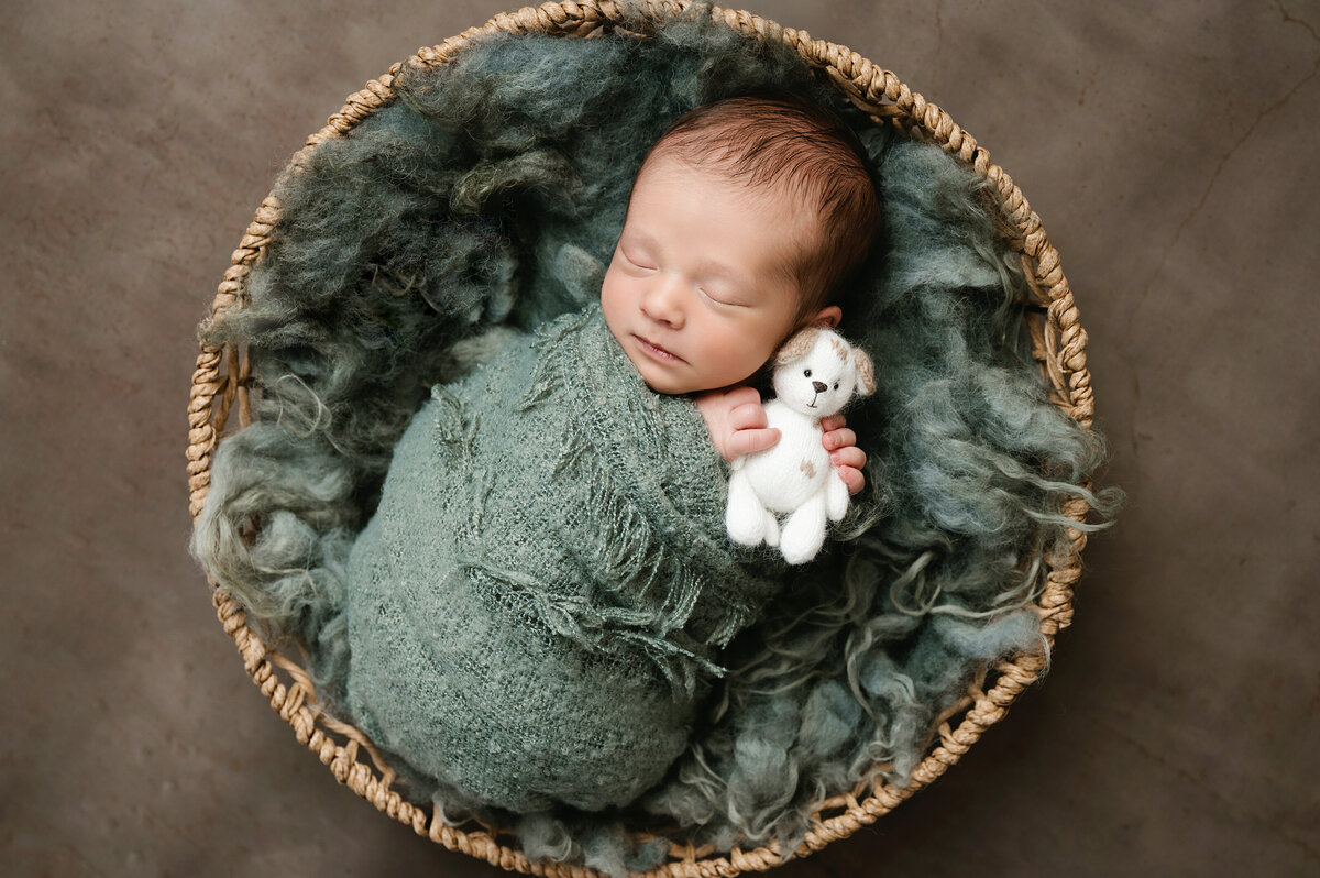 Celebrate your newborn’s first days with a memorable photo featuring a cuddly stuffed animal. Our Pittsburgh newborn photography studio creates precious keepsakes to cherish forever.