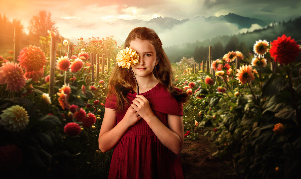 Dorothy in flower field_3