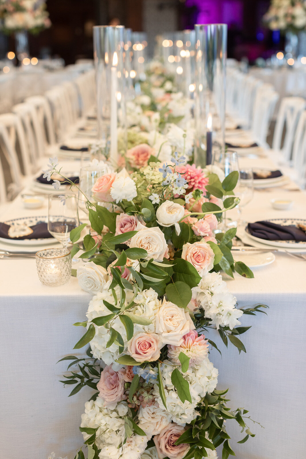 Kate-Murtaugh-Events-Newport-wedding-floral-garland-reception-centerpiece-tented-wedding-planner