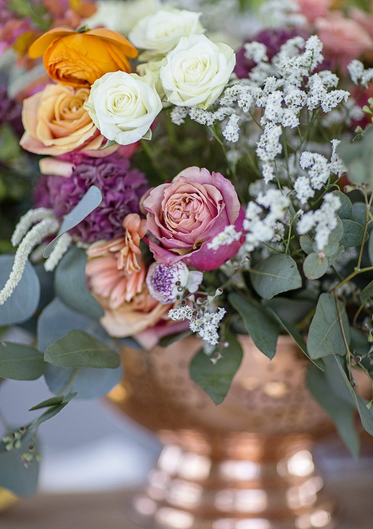 centerpiece florals colorful flowers