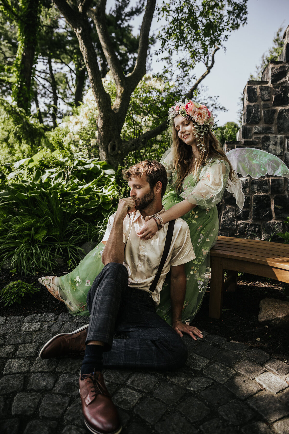 Fairy fantasy couple shoot at Hamstra Gardens in Wheatfield, IN